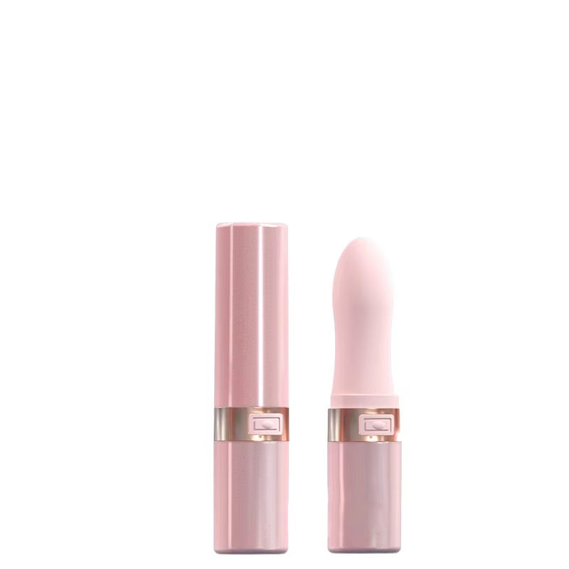 Rechargeable Hidden Discreet G Spot Clitoral Stimulation Pink Mini Lipstick Vibrator Wand Massage for Women Sex Toy