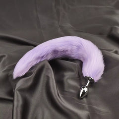 40Cm Cosplay Cat Tail Anal Plug Red Multicolor Stainless Metal Butt Plug with Tail Anus Erotic Sex Toy Foxtail Butt Plug
