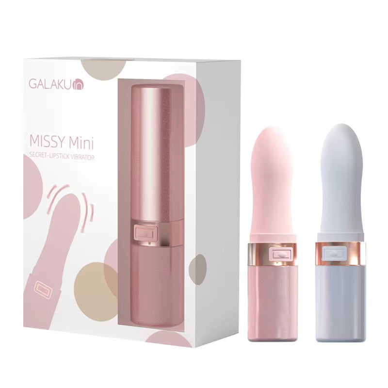 Rechargeable Hidden Discreet G Spot Clitoral Stimulation Pink Mini Lipstick Vibrator Wand Massage for Women Sex Toy