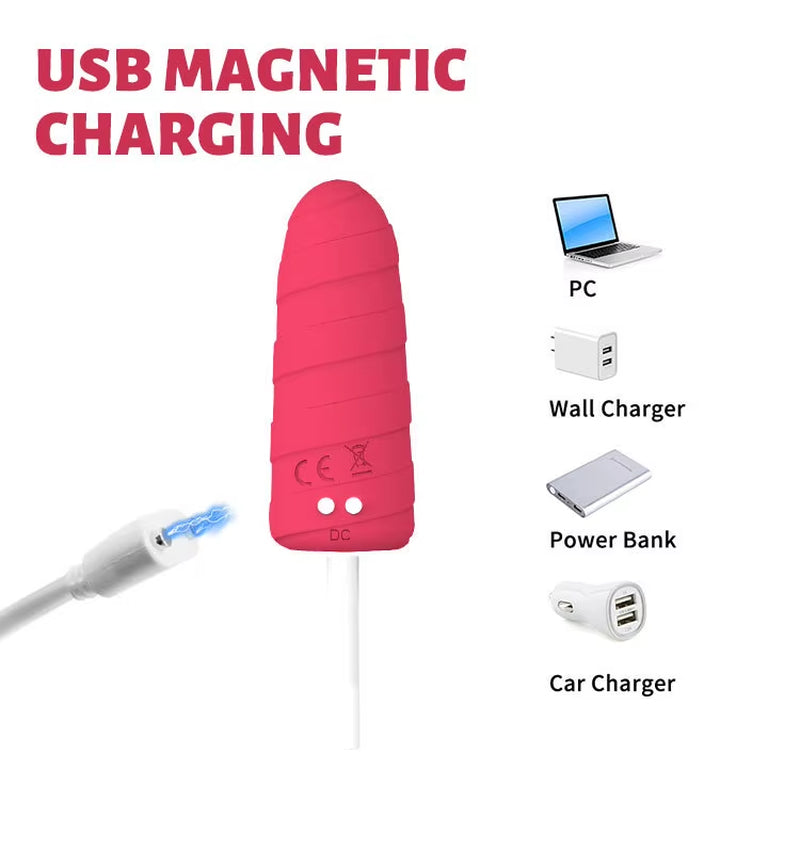 Thread round Head Rotating 10 Vibration Flirting Massage G Spot Mini Wand Vibrator Ice Cream Sex Adult Toys Female Masturbator