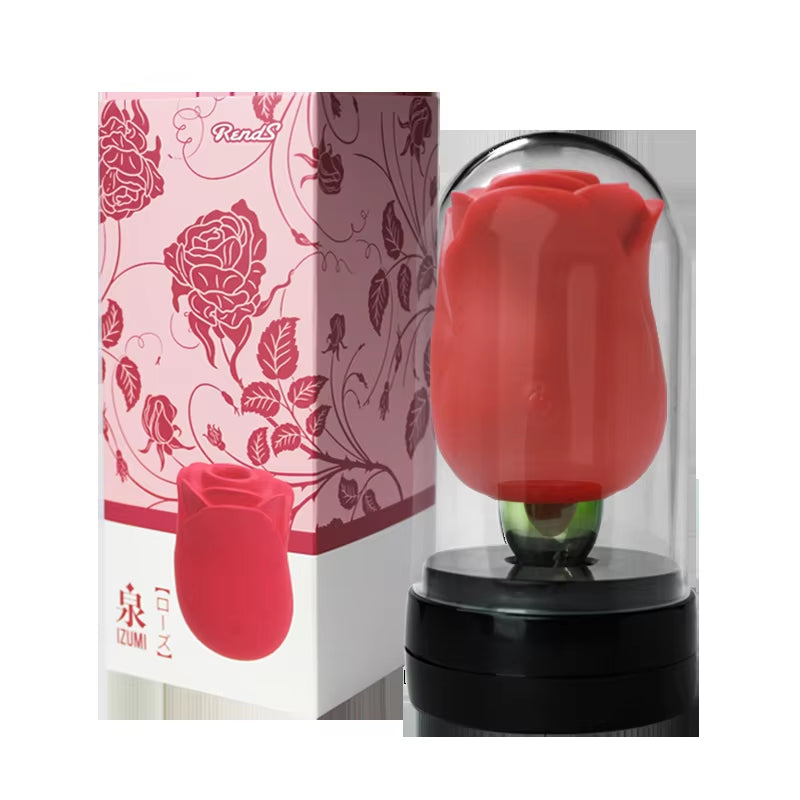 2021 Hot Sales Yellow Red Black Double Sided Rose Shape Sex Toys Clitoral Tongue Licking Sucking Rose Vibrator for Women