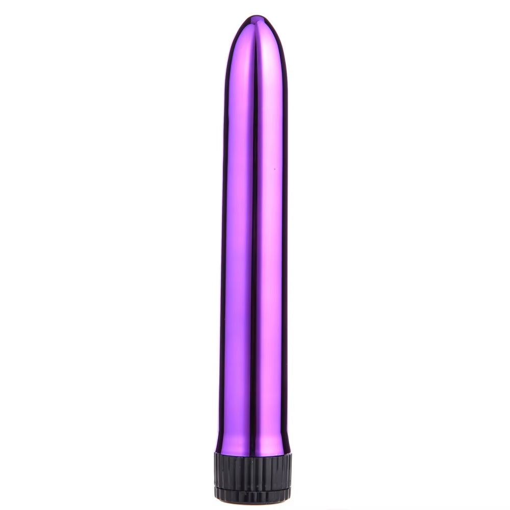 Battery Purple Long Bullet Vibrating Anus G Spot Vaginal Simulation Anal Toy 7 Inch Bullet Vibrator