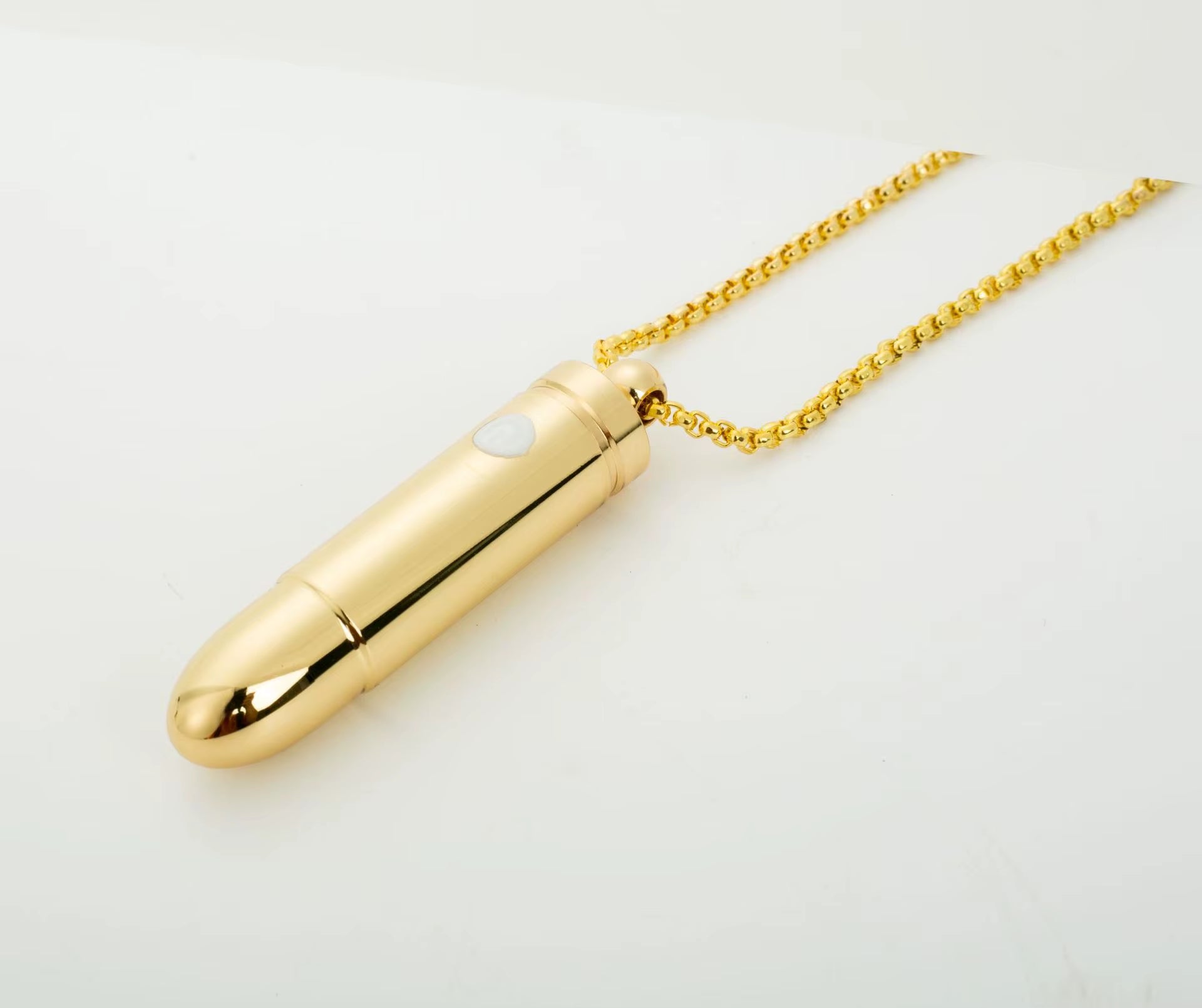 Golden Bullet Vibrator with String Dildo Face Massager Necklace Packaging Gift Mini Secret Sex Toy for Lady Luxury 