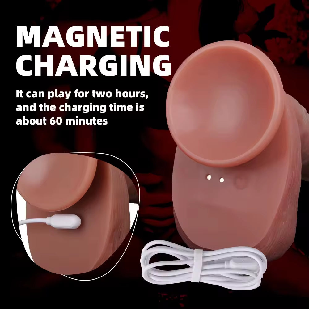 Super Strong Telescopic Heating Big Realistic Huge Dildo Vibrator Sex Toys for Women Masturbation Xxl Dildos