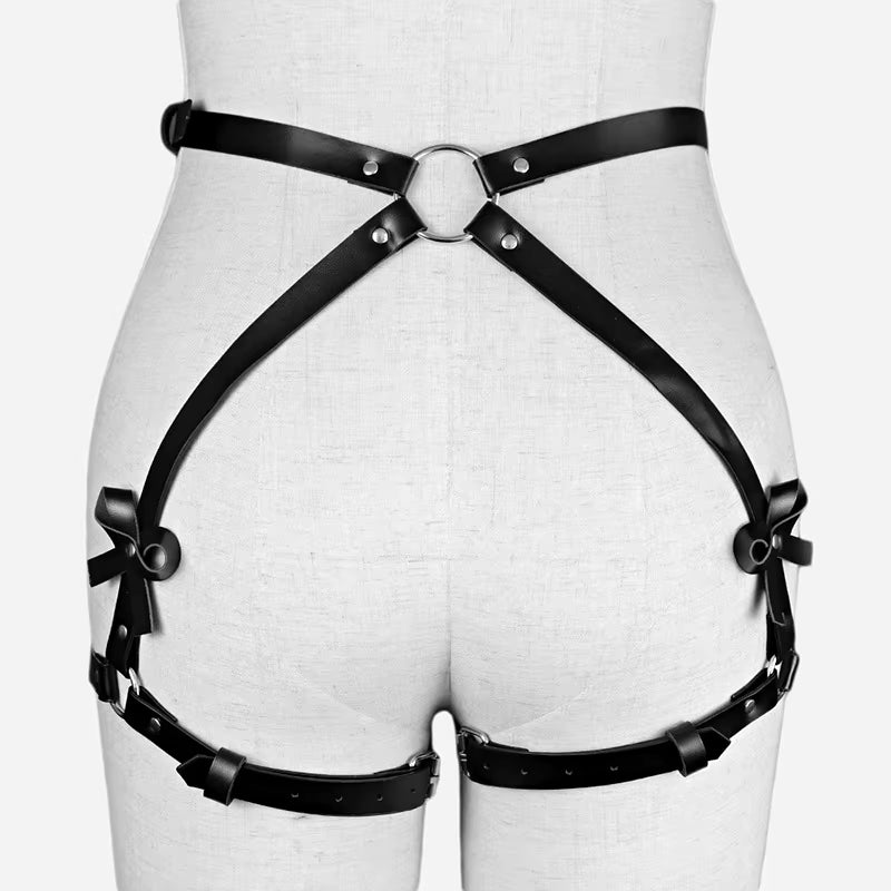 Cosplay Punk BDSM Thigh Buttocks Bondage Body Erotic Stocking Suspenders Belt Garter Straps Leather Leg Harness for Women