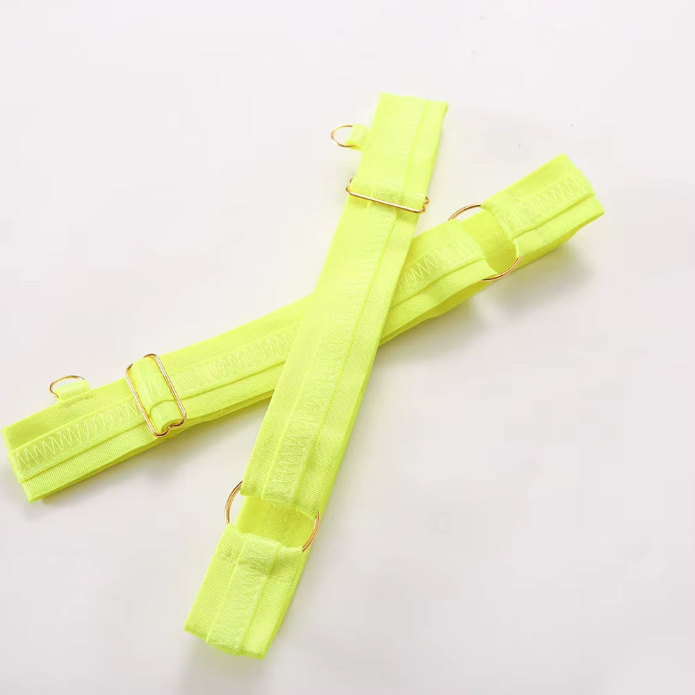 Custom Women's Sheer Mesh Lace Lingerie Set - 4-Pack Neon Underwire Garter Sets