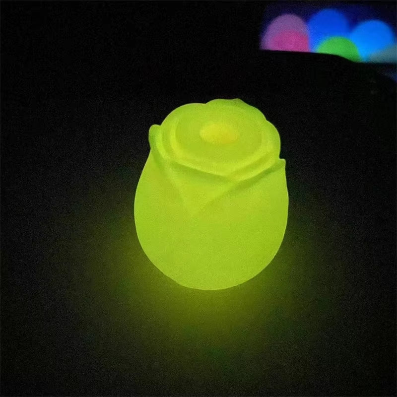 Glowing Rose Vibrator for Women Wholesale Hot Selling Mini Rose Clitoral Sucking Vibrator Glow in the Dark Rose Sex Toy