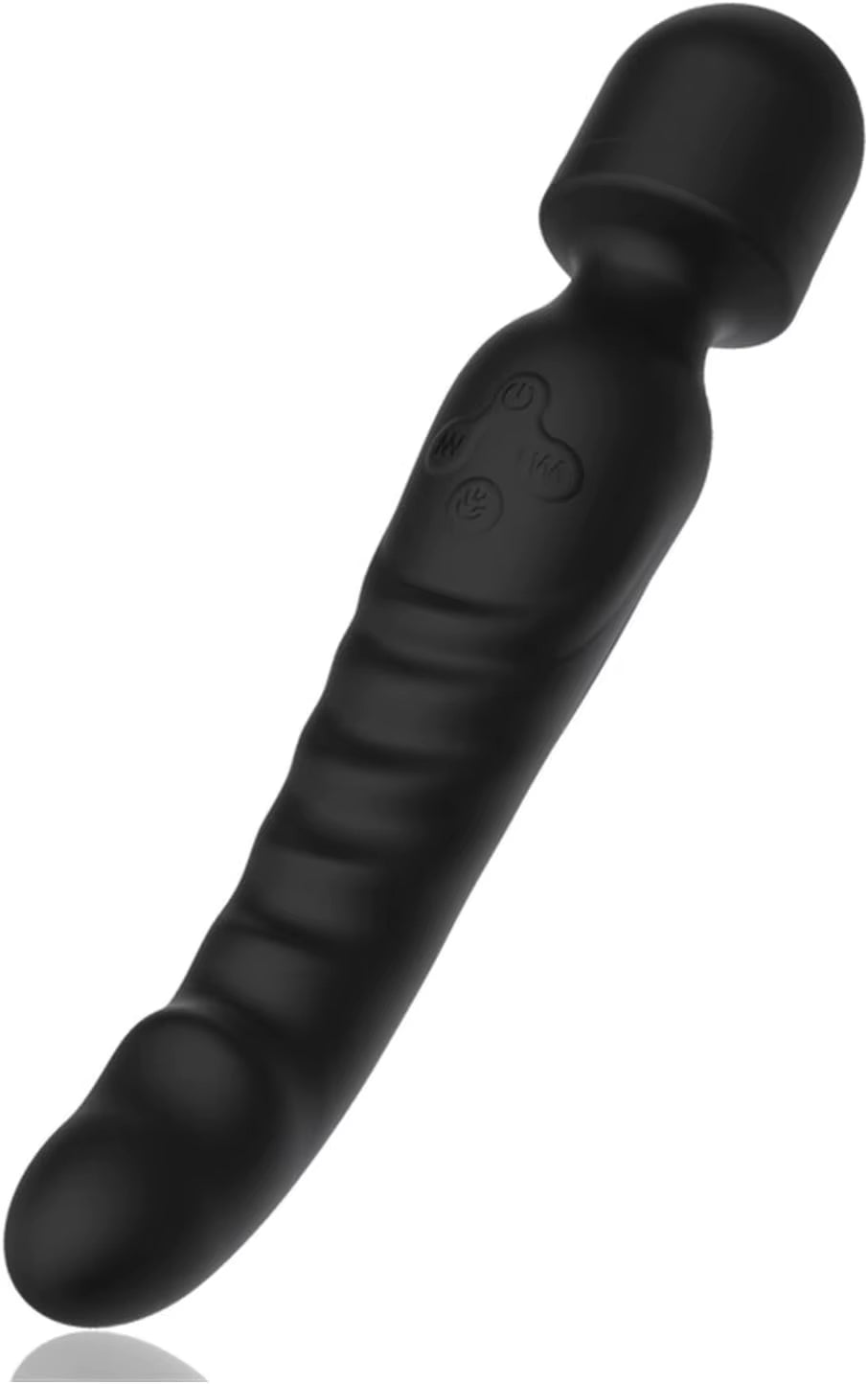 Heating Personal Body Wand Massager Dual Motor Stimulation Rechargeable Electric Silicone Hand Held G Spot Vibrator for Women