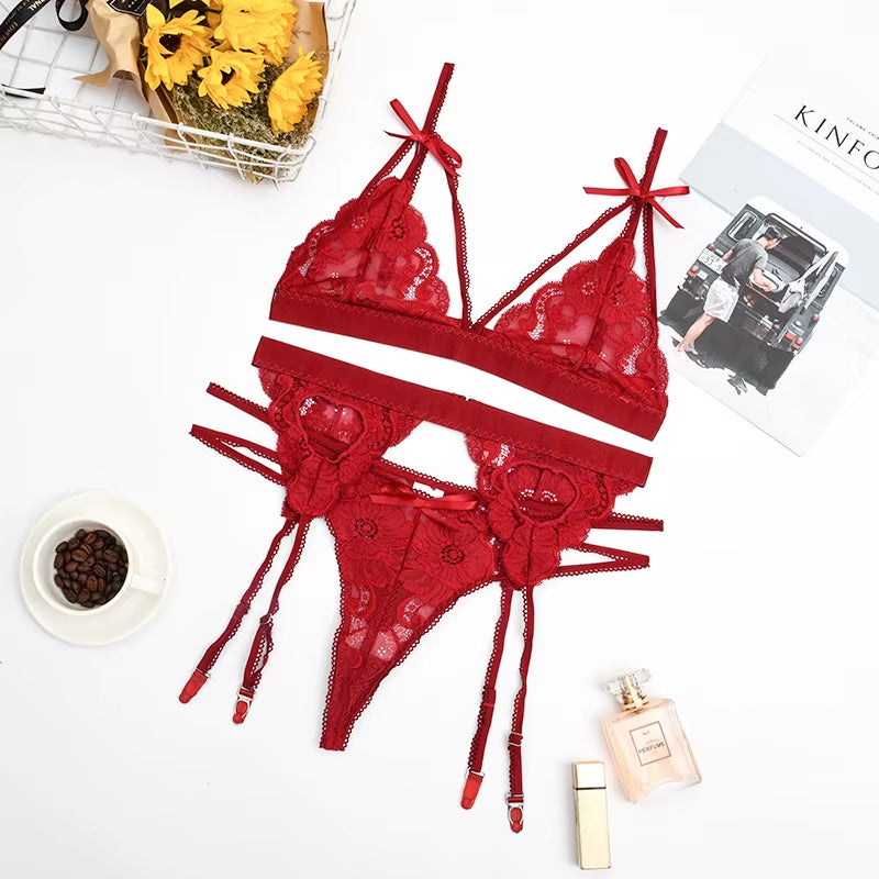 Providers Female Private Label Lingerie Women Black Lingerie Set Wholesale Women'S Erotic Underwear