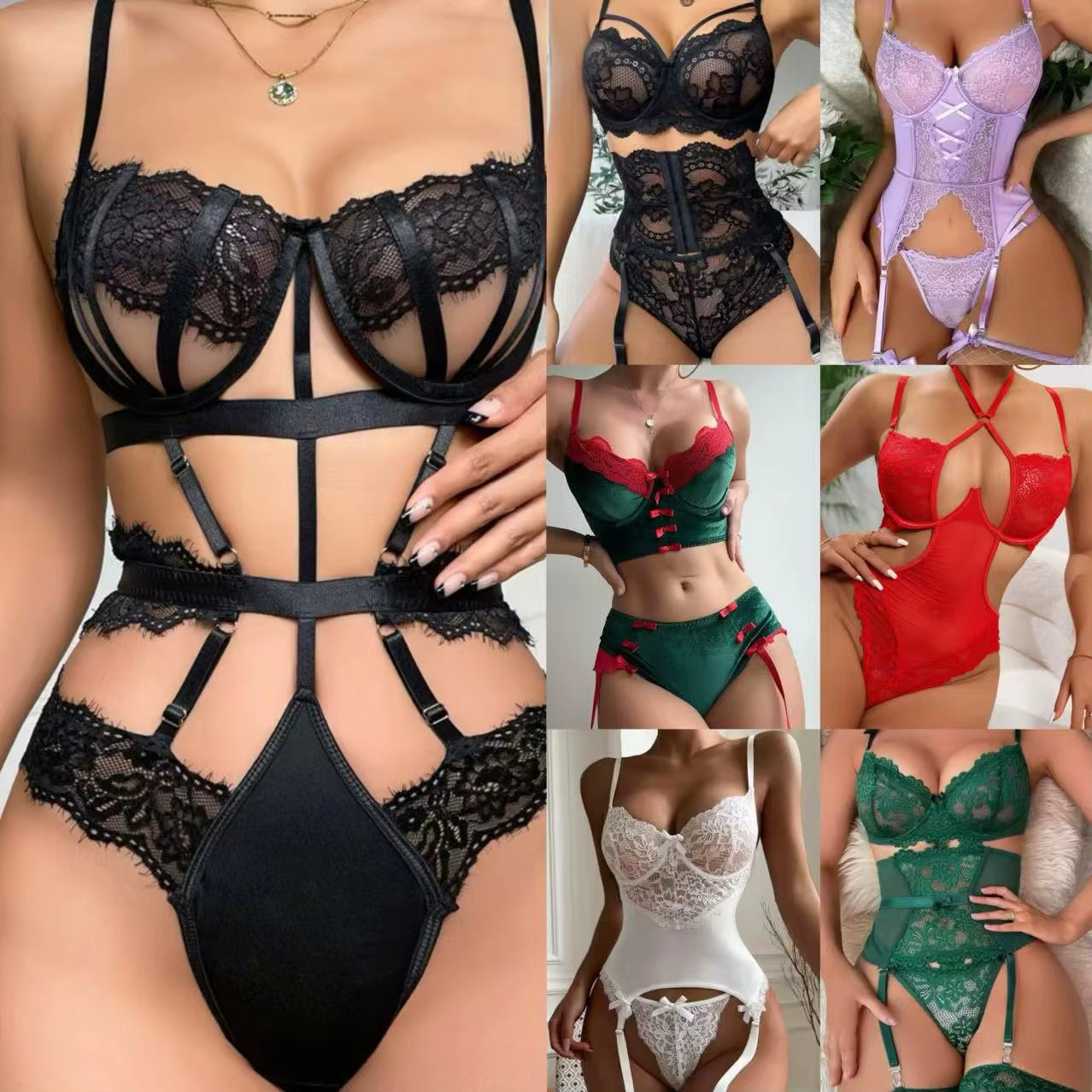 Factory Direct Sales New Style Women Sexy Erotic Lingerie Underwear See through Bodysuit Stock Bale