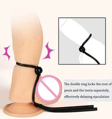 Penis Stay Delay Ejaculation Hard Silicone Bead Lock Adjustable Cock Ring for Men Product