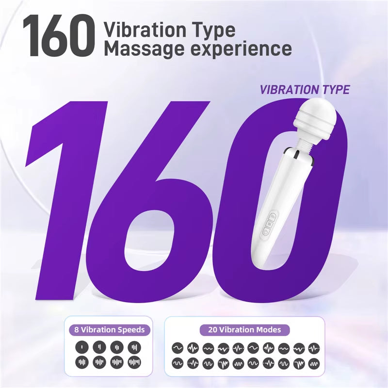 USB Powerful Vibrating Av Vibrator Body Masturbation Japan Sex Massage Stick Female Adult Toy Hand Wireless Magic Wand Massager