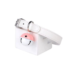 BDSM Cat Bell Collar for Women Adjustable Leather Choker Necklace with Ring for Leash Pet Play Role Play Fantasy Cock Ring
