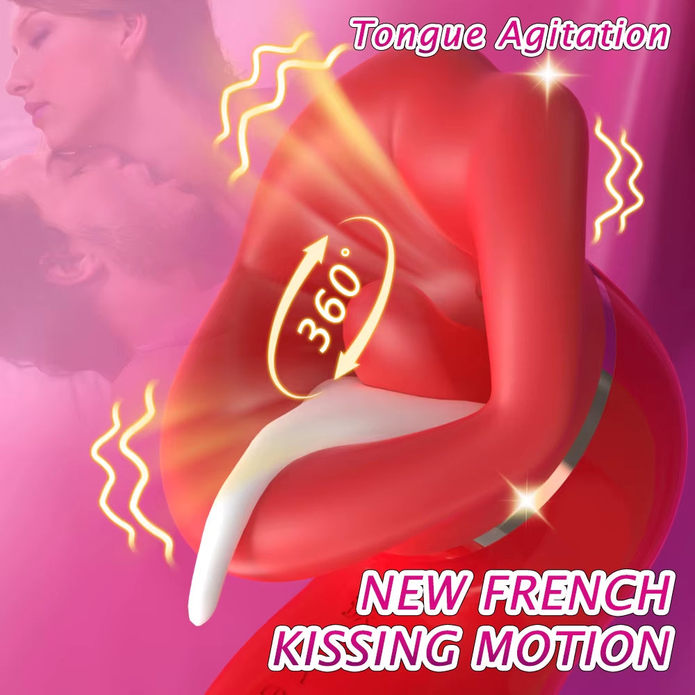 Wholesale Tongue Licking Strong Sucking Vibrator 9 Frequency Clitoral Stimulator Adult Sex Toy Vibrators for Women