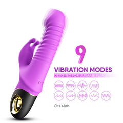 360 Rotating Double Thrusting Dildo 9 Speed Anus Clitoris Simulation Prostate Massage Adult Sex Toy G Spot Rabbit Dildo Vibrator