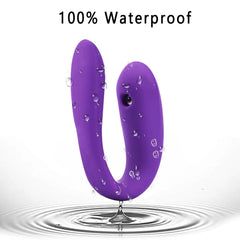 Usb Chargeable Wireless Remote Control Clitoral Sucking Wearable Double Pleasure Vibrator U Shape Couple Sex Toys for Female