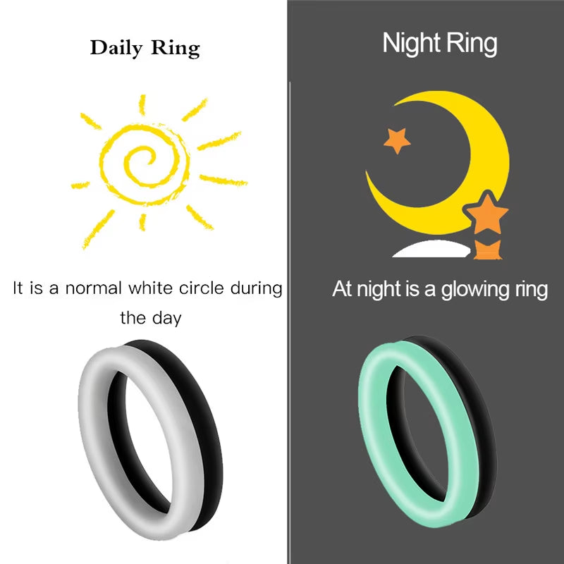 Diameter 35Mm Delay Premature Ejaculation Glow in Dark Silicone Penis Ring Cock Ring for Men