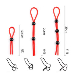 Penis Stay Delay Ejaculation Hard Silicone Bead Lock Adjustable Cock Ring for Men Product