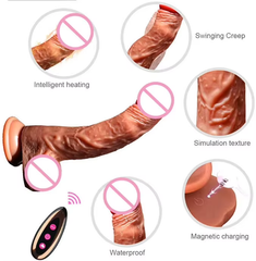 Heating Dick Remote Control Anal Sex Machine Telescopic Dildo Vibrator Realistic Big Dildo for Women Sex Toys Dildos