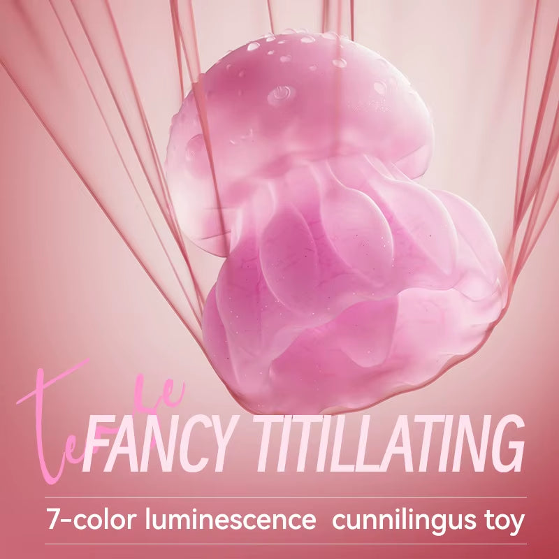 Led Jellyfish Tongue Shape Massager Licking Vibrator Clitoral Real Soft Tongue Vibrator Stimulator 