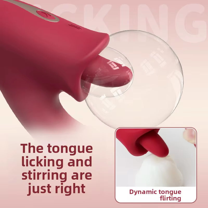 Modern Style Point Vibrator Adult Sex Toy for Female Masturbation Tongue Licking Massage Stick