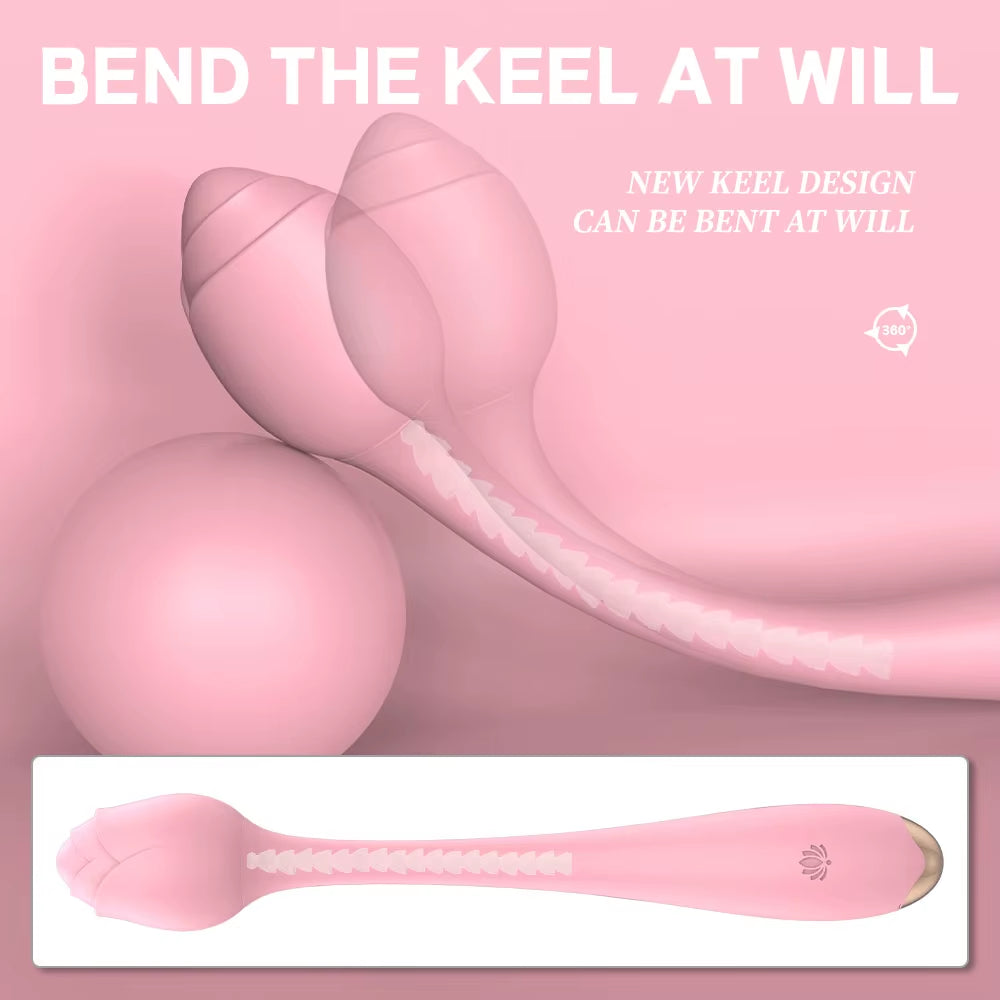 Modern Hypoallergenic Platinum-Cured Silicone Vibrator Cheap Flowers Massager with Whisper Mode Technology