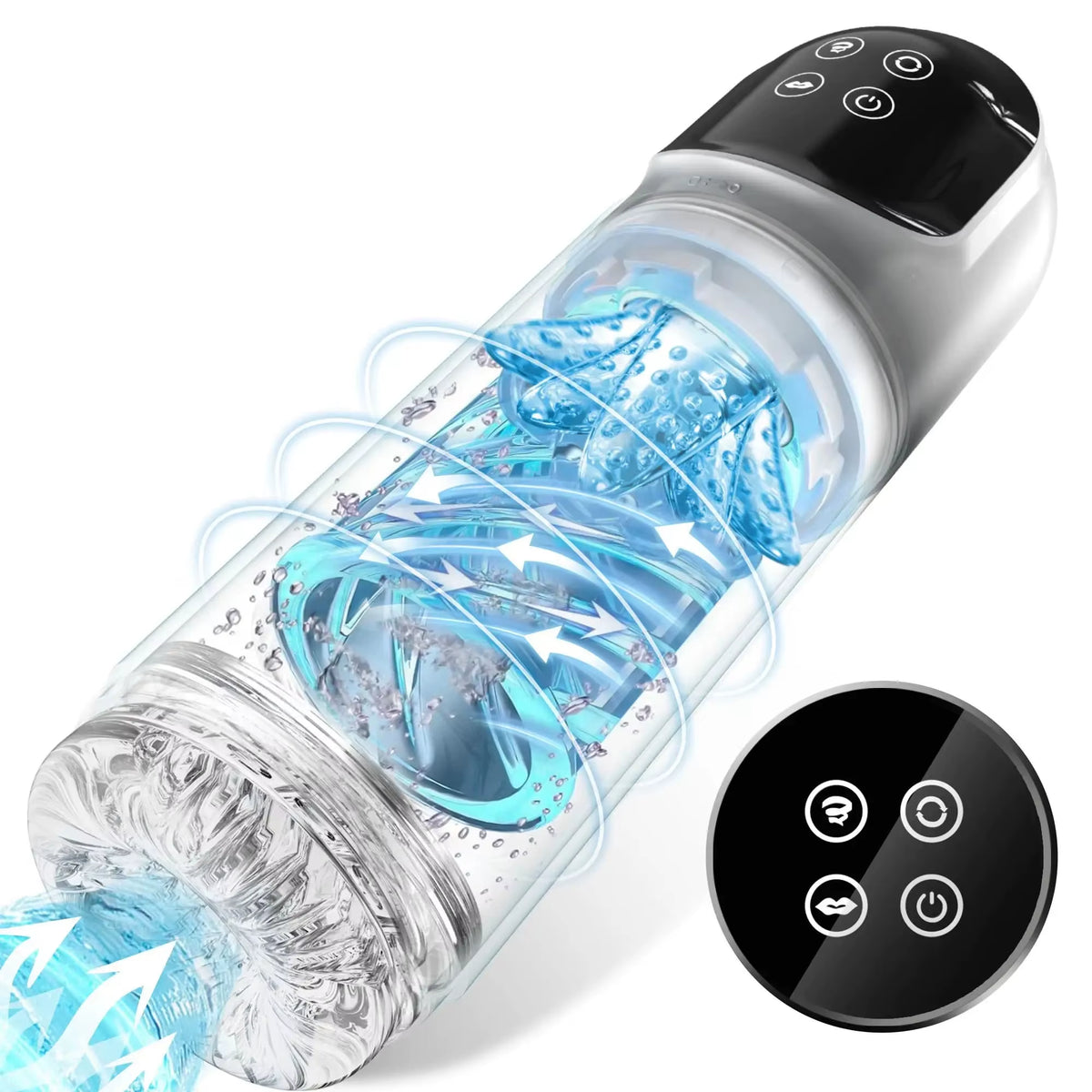 Fully Waterproof LCD Display Sucking Rotating Thrusting Automatic Male Masturbator Tourch Cup Auto Men Stroke Machines for Men