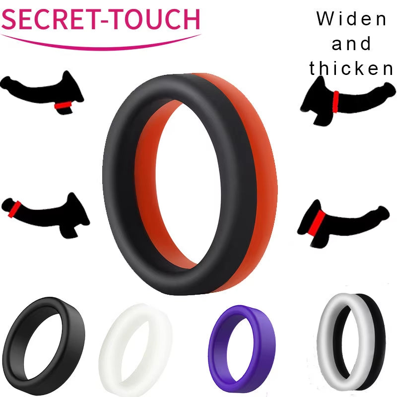 Diameter 35Mm Delay Premature Ejaculation Glow in Dark Silicone Penis Ring Cock Ring for Men