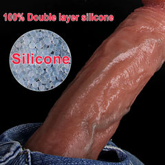Remote Control Realistic Dildo Silicone Penis Thrusting 8.6 Inches
