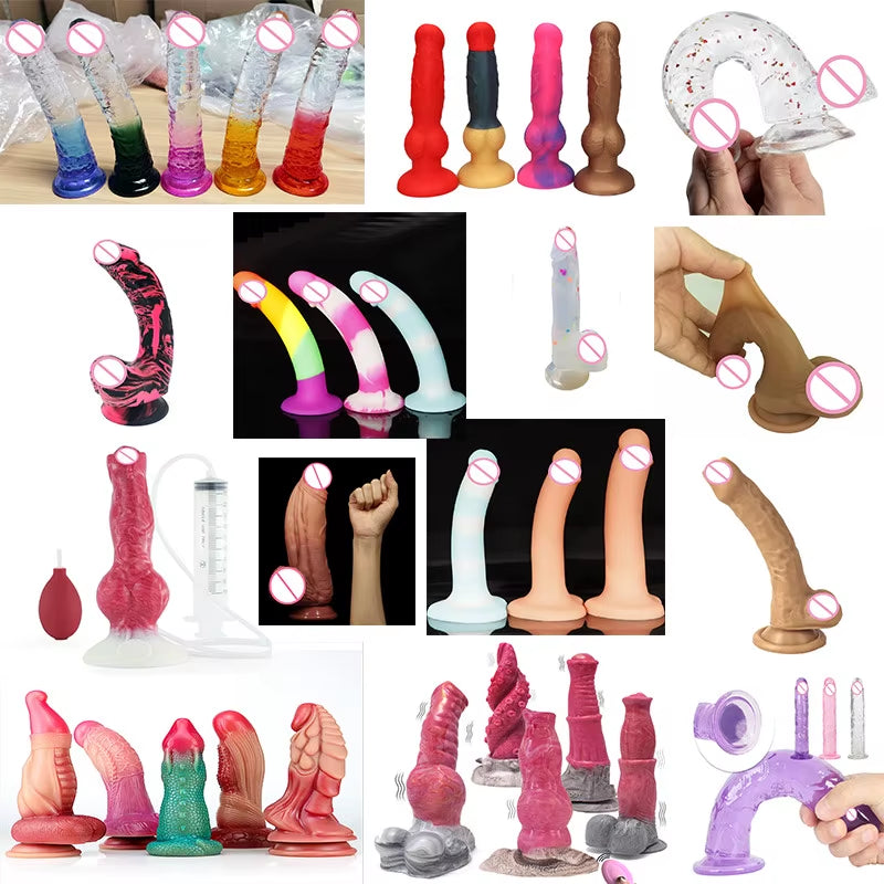 7 Inch High Quality Liquid Silicon Fantasy Color Soft Dildo Vaginal Massage Orgasm Jelly Dildos for Women