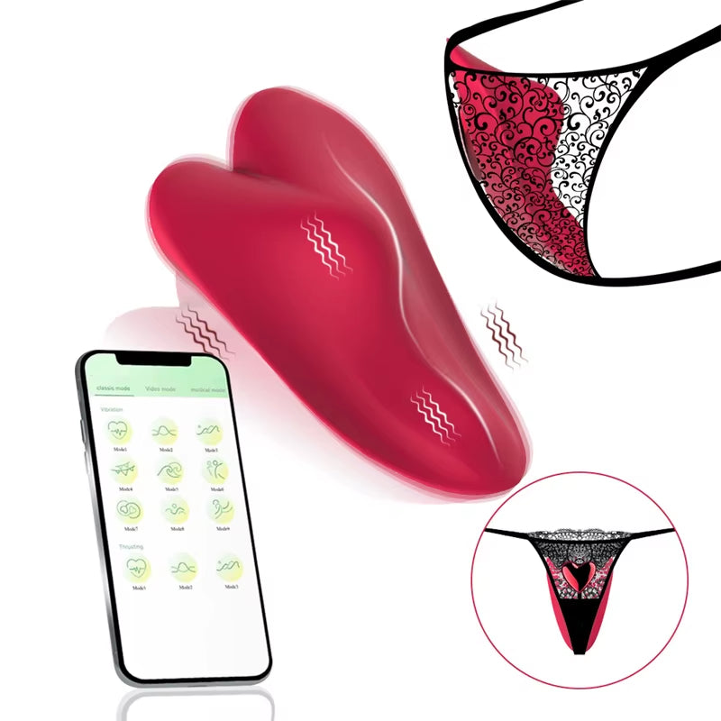 Heart Shape Wireless Vibrating Panties Control Egg with App and Remote Wearable Adult Sex Toy Smart Panty Vibrator