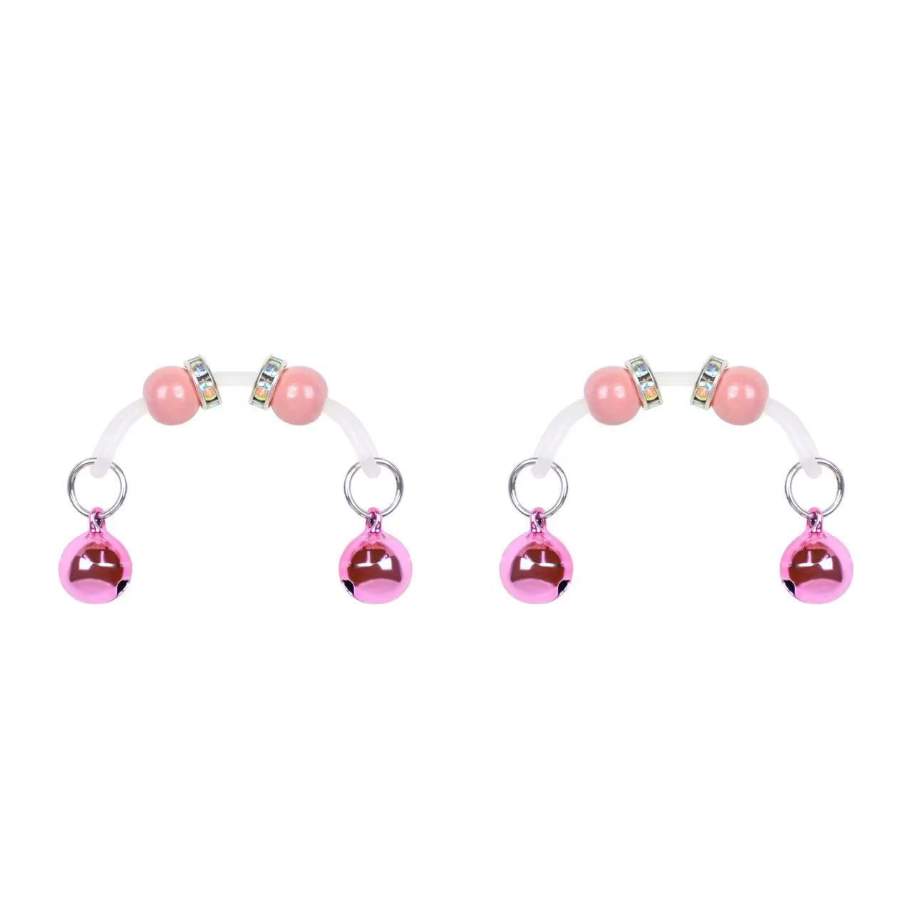 BDSM Sex Toy Bell Nipple Clip Accessories New Acrylic Rubber Ring Pendant Nipple Ring Women SM Toys
