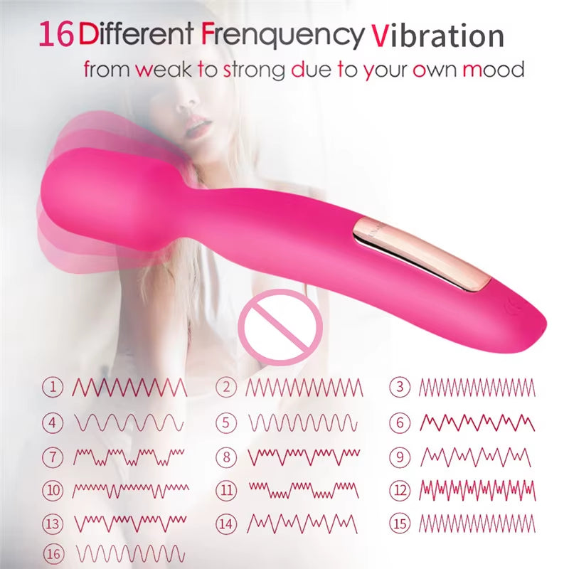 Rechargeable Soft Silicone G Spot Vaginal Stimulation Magic AV Massage Stick Vibrator Wand Sex Toys