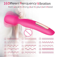 Rechargeable Soft Silicone G Spot Vaginal Stimulation Magic AV Massage Stick Vibrator Wand Sex Toys