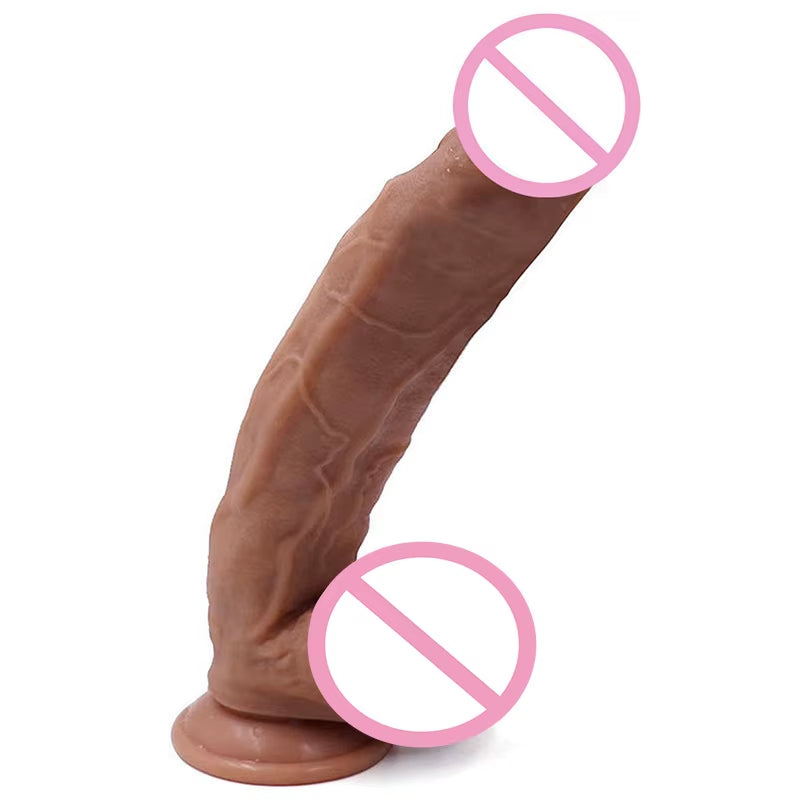 Silicone 27Cm 30Cm Big Cock Sex Dildo Toy Realistic Black Dildos for Men Women 12 Inch