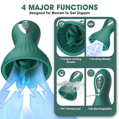 Handhelds Licking Clitoral Vibrator 7 Vibrating Stimulation Nipple Massager Breast Sucking Machine New Adult Sex Toy for Adult