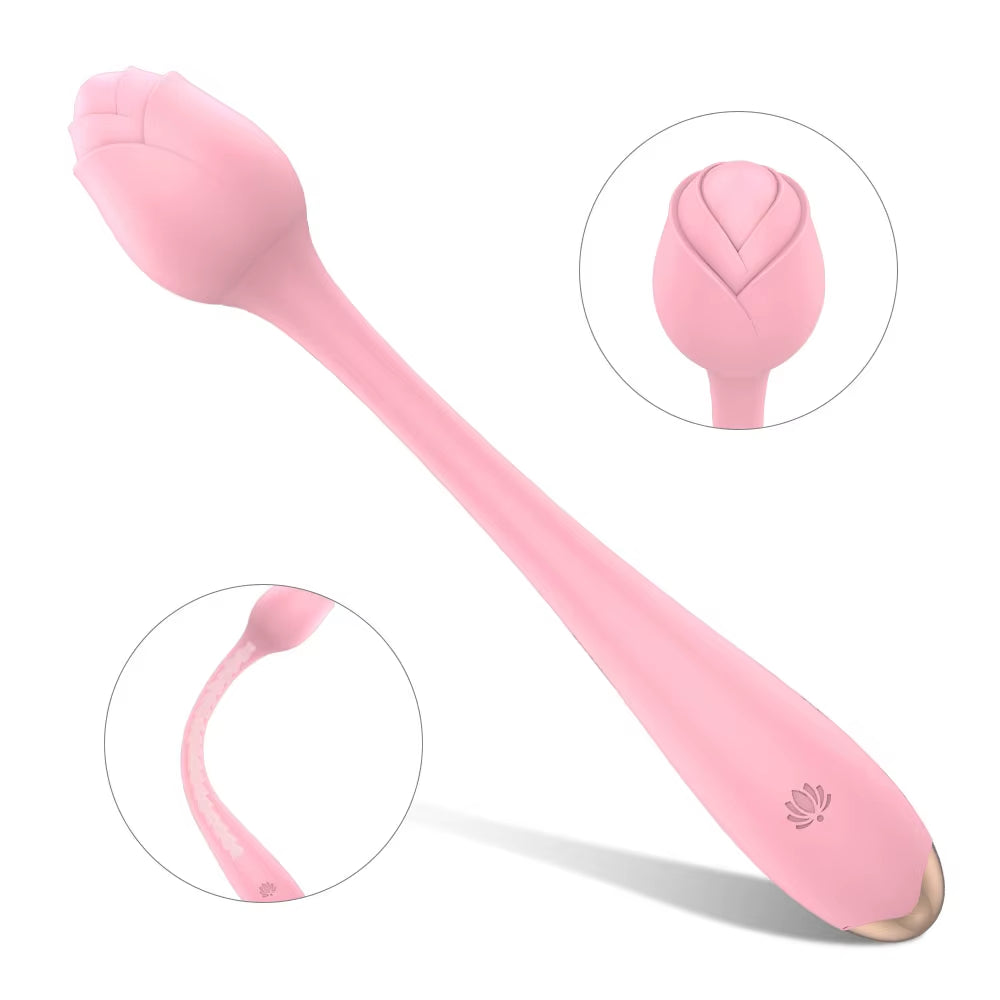 Modern Hypoallergenic Platinum-Cured Silicone Vibrator Cheap Flowers Massager with Whisper Mode Technology