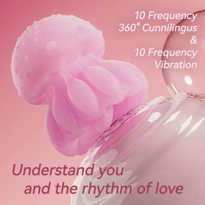 Led Jellyfish Tongue Shape Massager Licking Vibrator Clitoral Real Soft Tongue Vibrator Stimulator 