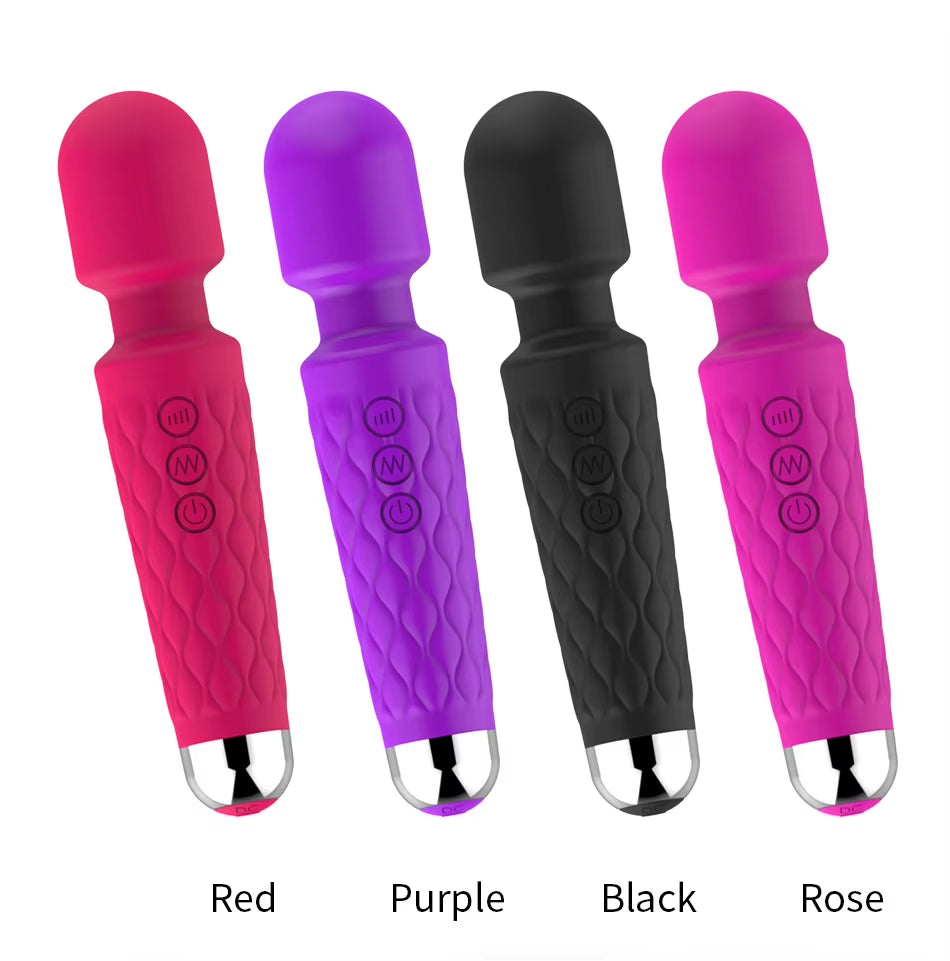 Handheld Personal Vibrator Sex Toy Wand Massager G Spot Vibration Silicone Adult AV Wand Vibrator Dildo Sex Toy