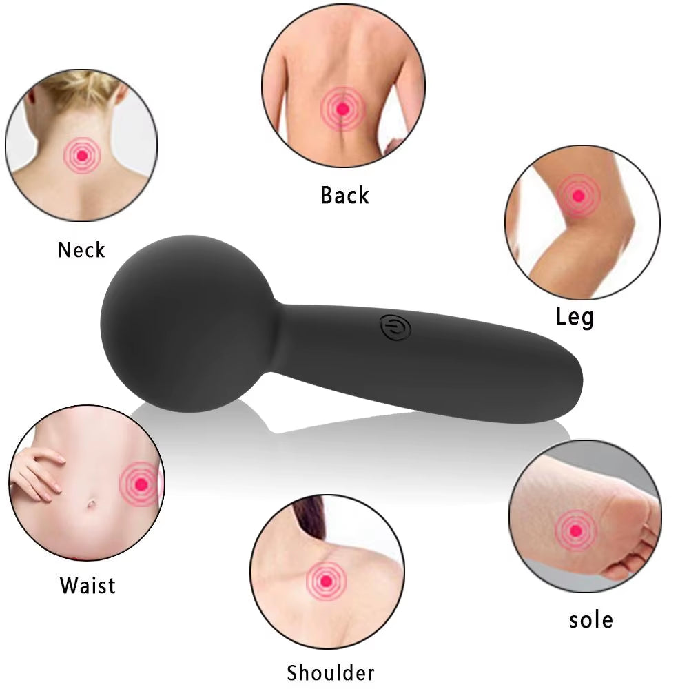 Seskfun 10-Frequency Mini Vibrator Microphone Sex Toys Clitoris Stimulation for Men and Women Rechargeable Wand Massager