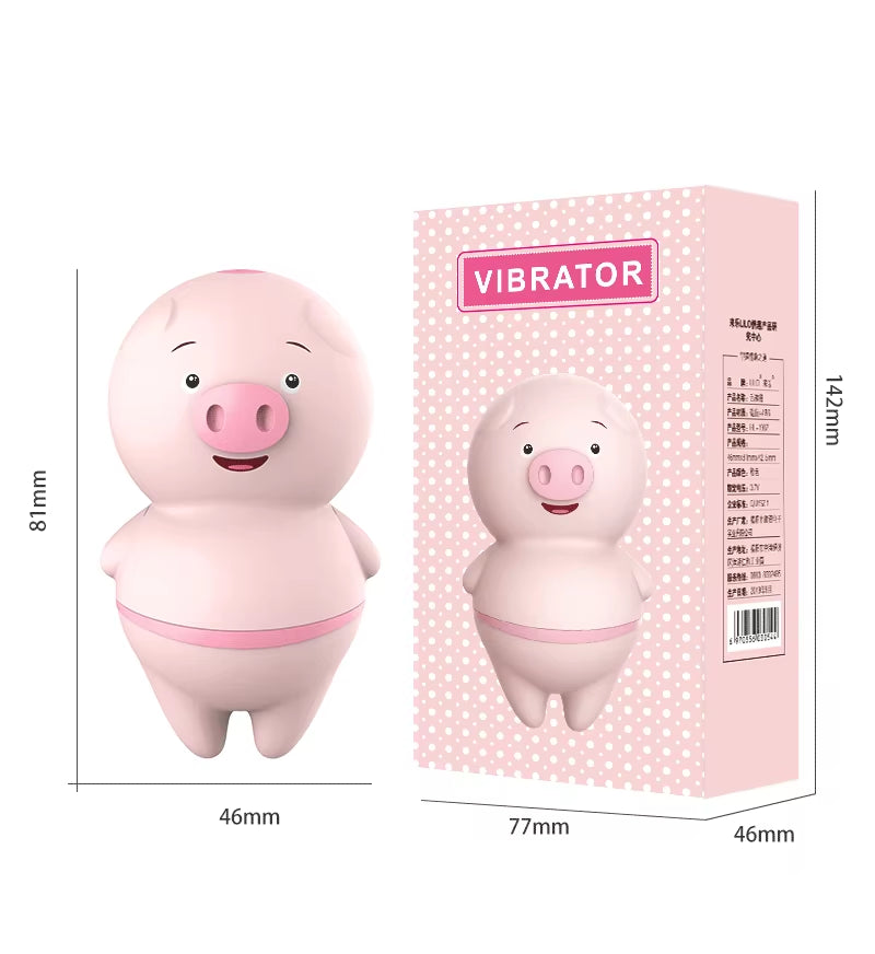 Cute Pet Little Pig Vibrador Battery Mini Tongue Licking Vibrator Jump Egg Sex Toy