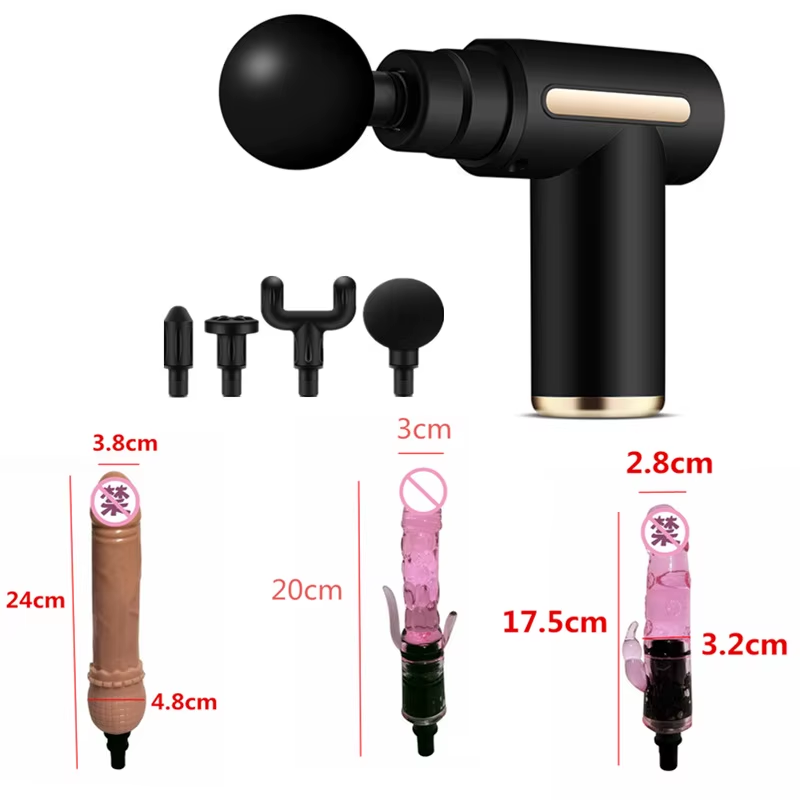 Electronic Massage Gun Handheld Deep Tissue Percussion Muscle Massage Gun Muscle Stimulator Vibrator Massage Gun Sex Toys Dildo