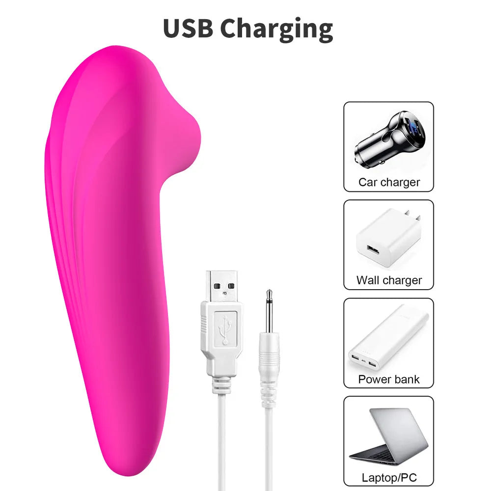 Clitoral and Nipple Stimulator with G-Spot Massaging Function for Women