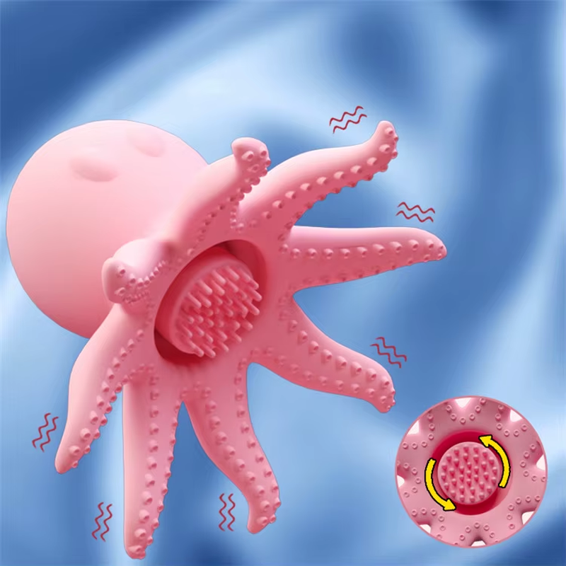Mini Octopus Head Shaped G Spot Clitoral Stimulator Nipple Body Massage Sucker Vibrator Sex Toys