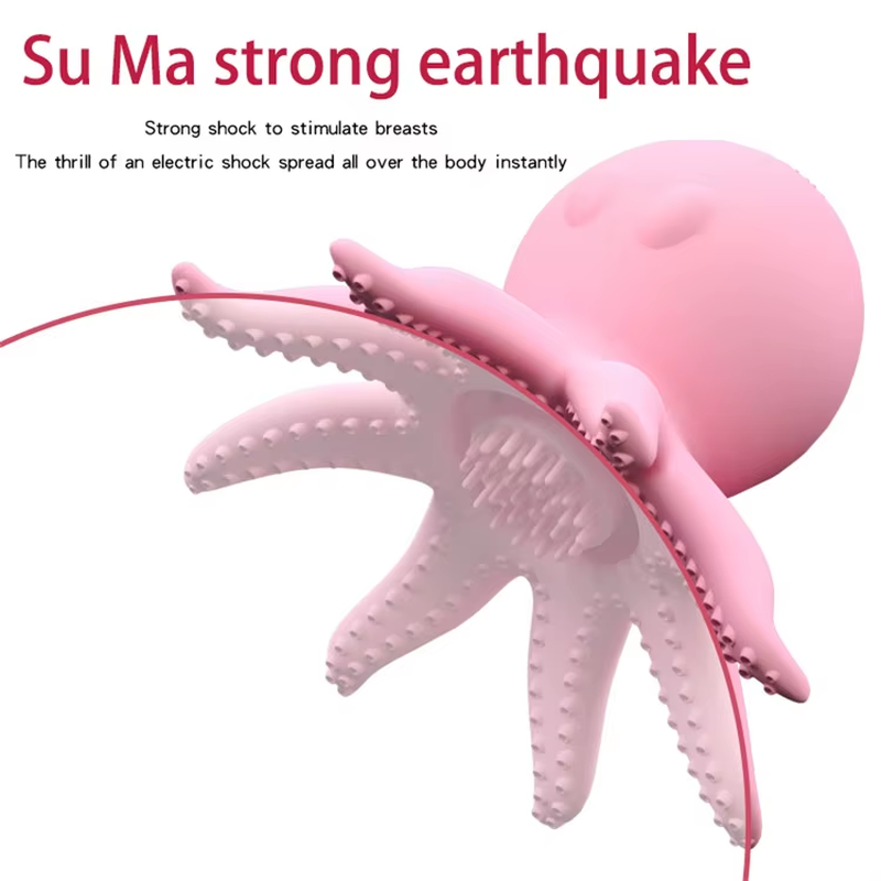 Mini Octopus Head Shaped G Spot Clitoral Stimulator Nipple Body Massage Sucker Vibrator Sex Toys