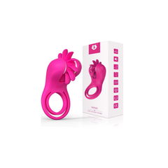 Rotating Vibration Magic Tongue Lock Ring for Couples Sexual Pleasure Clitoral Stimulation