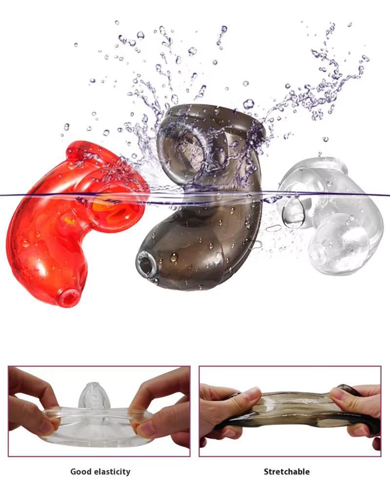 Soft Silicone Chastity Cage Male Chastity Device Sex Toy for Men Cock Cage