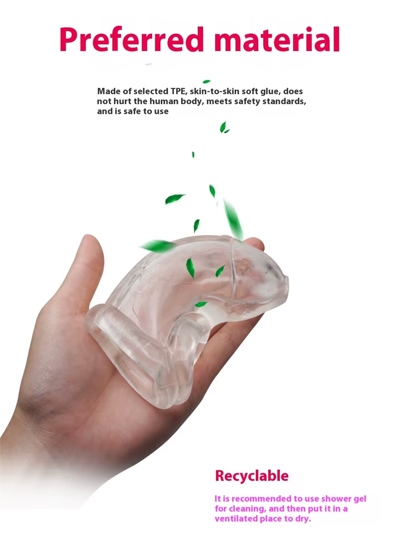 Soft Silicone Chastity Cage Male Chastity Device Sex Toy for Men Cock Cage