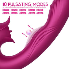 Oral Sucking and Slaping Clitoral Stimulation G Spot Female Masturbation Dildo Adult Sex Toy Licking Vibrating Tongue 