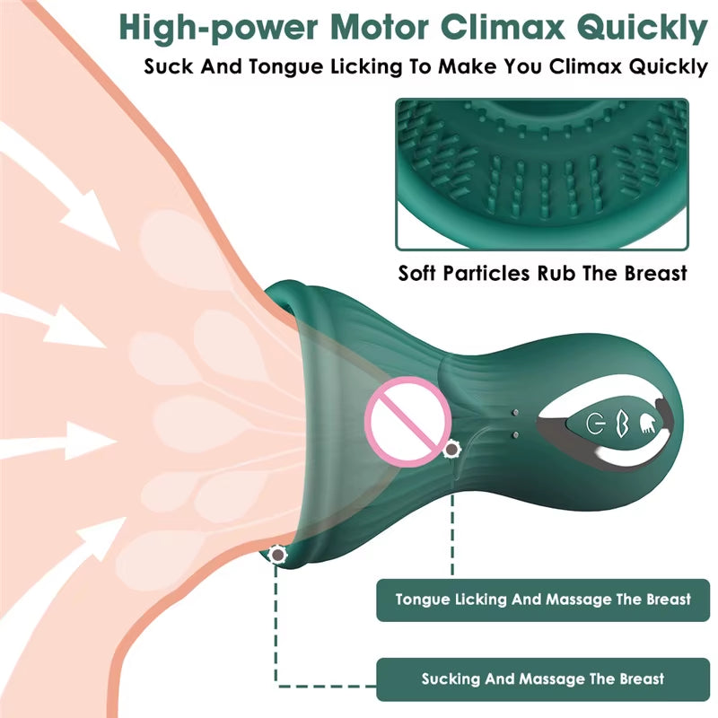 Handhelds Licking Clitoral Vibrator 7 Vibrating Stimulation Nipple Massager Breast Sucking Machine New Adult Sex Toy for Adult